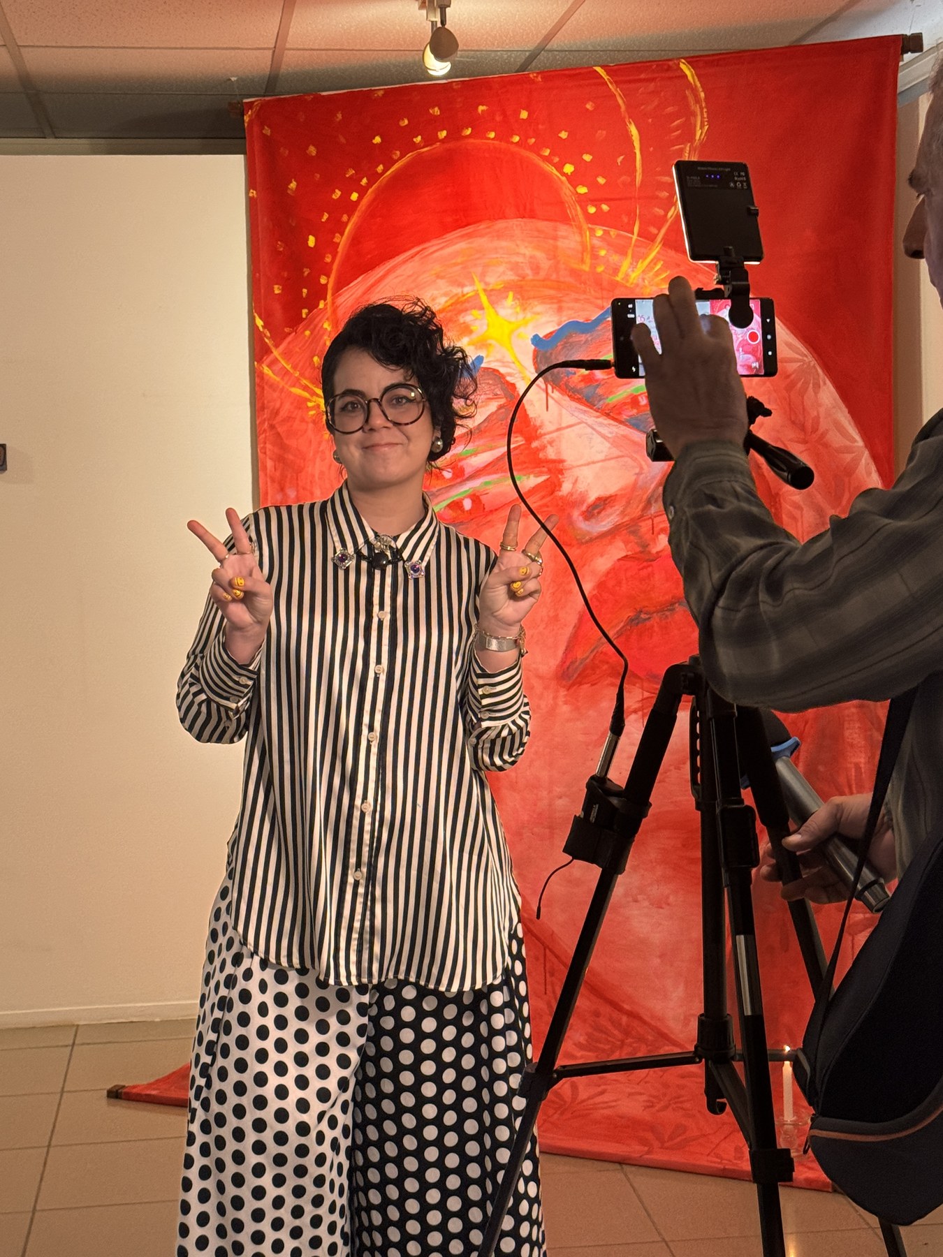 Carla Bresciani en rodaje